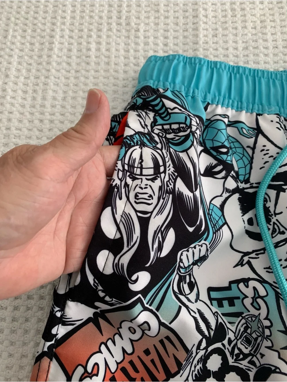 Marvel Comics Board Shorts Swim Suit Size Medium